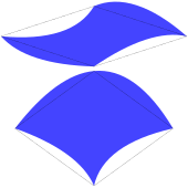 Matching rule for Penrose rhombs using parabolic edges to enforce the tiling rules Penrose Rhombuses with Parabolic Edges.svg