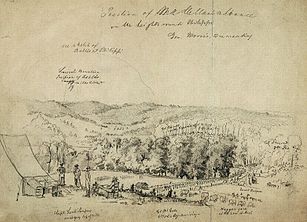 Position of McClellan's Advance on the Heights Round Philippi. (This contemporary soldier's sketch shows the disposition of some of Morris's troops just northwest of Philippi on the threshold of the battle.) PhilippiAdvance.jpg