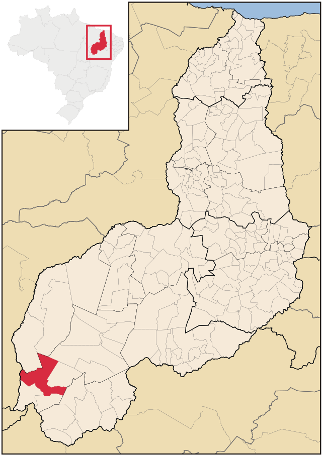 Localização de Gilbués no Piauí
