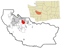 Location of Puyallup, Washington