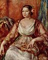 Knéi, am Sëtzen: Auguste Renoir, Portrait vun der Tilla Durieux, 1918