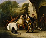 Pistol announcing to Falstaff the death of the King, c. 1820s
