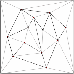 Successive steps of triangulation refinement. Point location4.gif