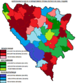 Верска карта покрајине Босне и Херцеговине по котарима