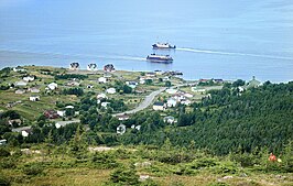 Portugal Cove met de twee ferryboten die de verbinding naar Bell Island verzorgen