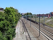 The new station site in 2018 prior to the start of construction