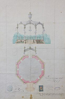 Proyecto de quiosco para el parque de la Pépinière.