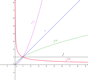 Fonction Puissance: Fonction de la variable réelle, Utilisations, Fonction de la variable complexe