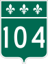 Schild der Route 104