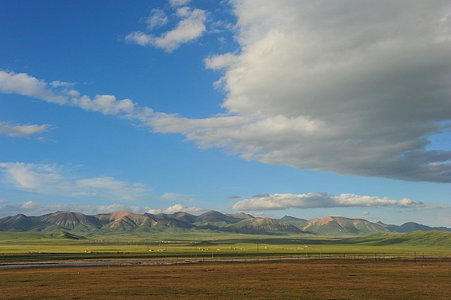 Qilian Mountains in Qilian County, Qinghai