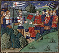 Битва при Пуатьє (1356): французький прапор має червоний хрест