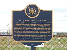This plaque marks the site of No. 1 B&GS Jarvis RCAF No. 1 B&GS Historical Plaque.JPG