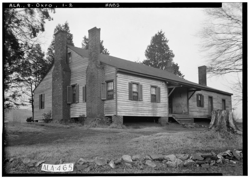 File:REAR AND SIDE VIEW S.W. - Dudley Snow House, 704 Snow Street, Oxford, Calhoun County, AL HABS ALA,8-OXFO,1-2.tif