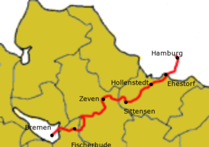 Karte vom Radwanderweg