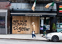 Restaurant Displays Sign 'We're All In This Together" New York City COVID19 - 49784186793.jpg