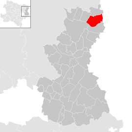 Poloha obce Ringelsdorf-Niederabsdorf v okrese Gänserndorf (klikacia mapa)