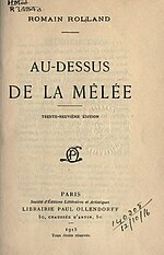 Vignette pour Au-dessus de la mêlée (texte)