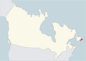 Mappa del vescovado di Saint John, New Brunswick