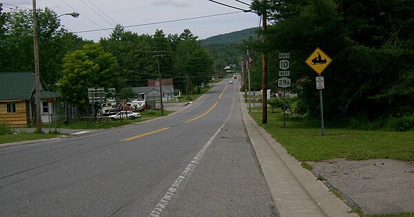 NY 10 and NY 29A through the hamlet of Caroga Lake