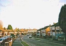 Ruscote in 2009, with the Hillview arcade shopping complex in the far distance Ruscote in 2009 (2).jpg