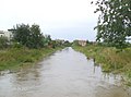 Rzeka Troja w Kietrzu po intensywnych opadach deszczu we wrześniu 2007