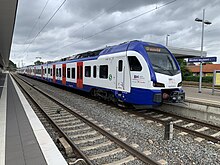 STADLER FLIRT 3 XL des Betreibers Transdev Hannover GmbH in Minden (Westf).