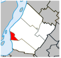 Carte de la ville de Saint-Lambert au sein de l'agglomération de Longueuil