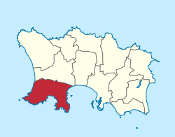 Location of Saint Brélade in Jersey