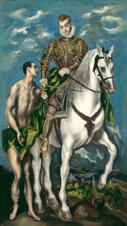 El Greco, Saint Martin and the Beggar, c. 1597–1600, Art Institute of Chicago