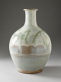 Onta ware sake fles (tokkuri), 19e eeuw, Edo periode