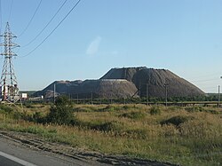 Solikamsk'ta tuz yığınları