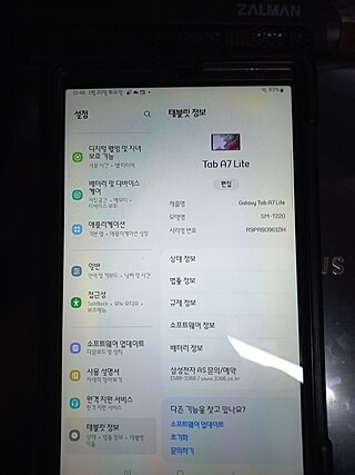 <span class="mw-page-title-main">Samsung Galaxy Tab A7</span> Model of two mid-range Android tablet by Samsung Electronics