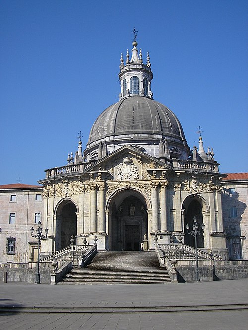 The Sanctuary of Loyola, in Azpeitia, built atop the birthplace of the saint.