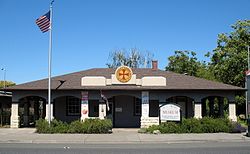 Sebastopol Depot of the Petaluma and Santa Rosa Railway, 261 S. Main St., Sebastopol, CA 7-11-2010 3-44-21 PM.JPG