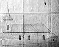 Plán kostola z roku 1858