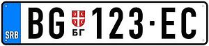 Vehicle Registration Plates Of Serbia