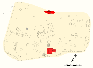 Plan of the inner city of Shabwa Shabwa map.svg