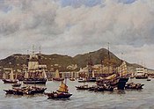 Ships in Victoria Harbour Hong Kong