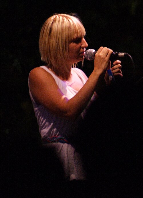 Sia (pictured) wrote the lyrics, while producer Benny Blanco co-wrote and co-produced "Diamonds" with Stargate.