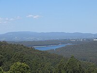 The Silvan reservoir supplies water to Melbourne. Silvan Reservoir.jpg