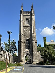 Soldiers' Tower viewed from the south side in July 2024