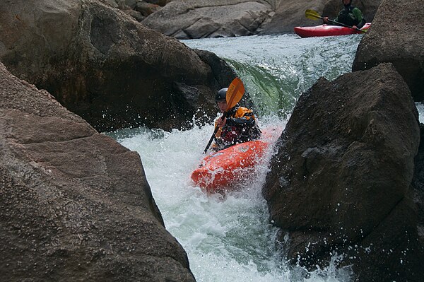 Kayakers in Eleven Mile Canyon