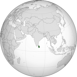 Localização República Democrática Socialista do Sri Lanka