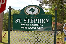 Sign entering St. Stephen StStephenSC Sign.jpg