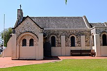 The church in 2010, with the porch and the 1980s-added piers, buttresses and rendering clearly visible St Marys Church (31 12 2010) (5345725574).jpg