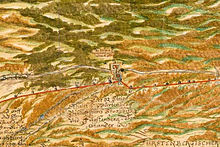 Ausschnitt der Karte von Georg Ludwig Stäbenhaber von 1675