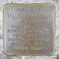 Stolperstein for Martin Mayrock (1884) in Memmingen.jpg