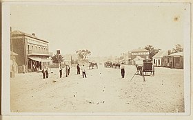 Street scene, rural New South Wales, 1870–1972, American and Australasian Photographic Company