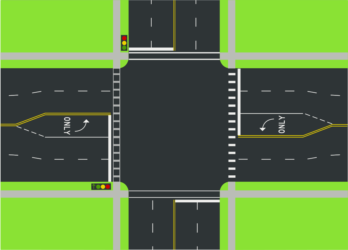 road intersection clip art