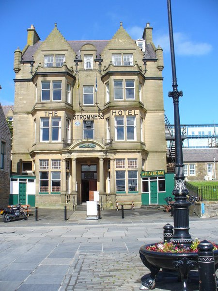 File:Stromness Hotel and Graham Fountain - geograph.org.uk - 491935.jpg